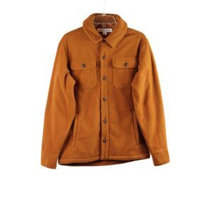 Amazon Essentials Orange Men's Jacket Front Button Pockets Size Small 020